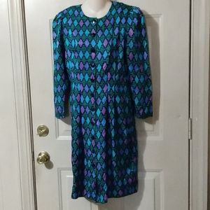 Vtg  Papell silk dress
